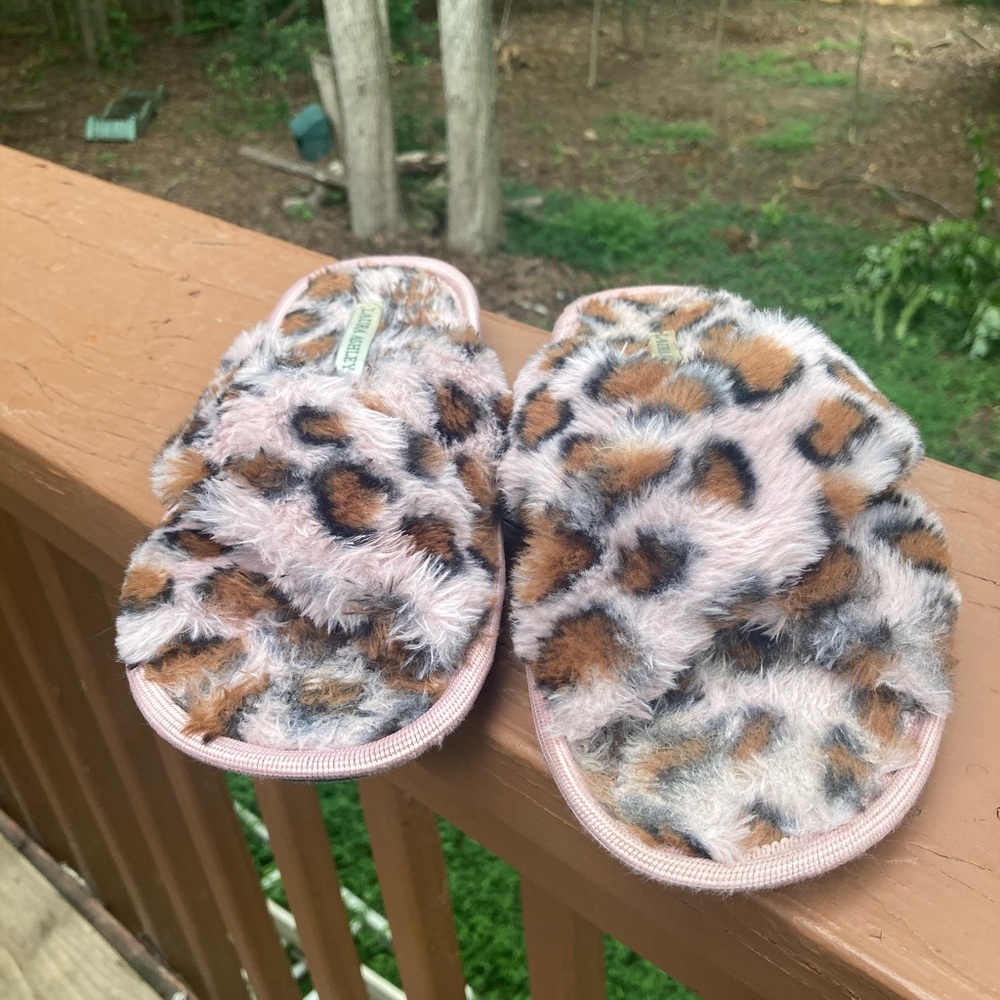 Laura Ashley animal print slippers